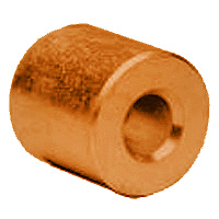 Value Collection - Wire Rope Round Stop Compression Sleeve: 3/16″ Rope Dia,  Copper - 67897843 - MSC Industrial Supply